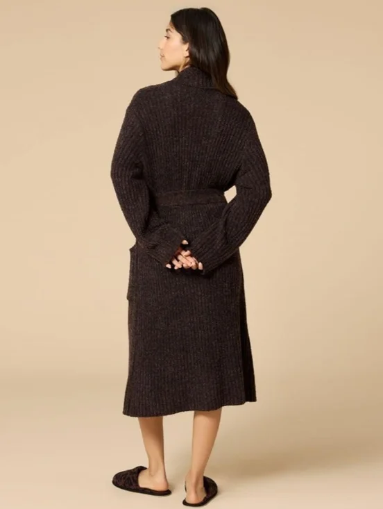 Softies Cozy Ribbed Knit Long Robe - Picture 2 of 7